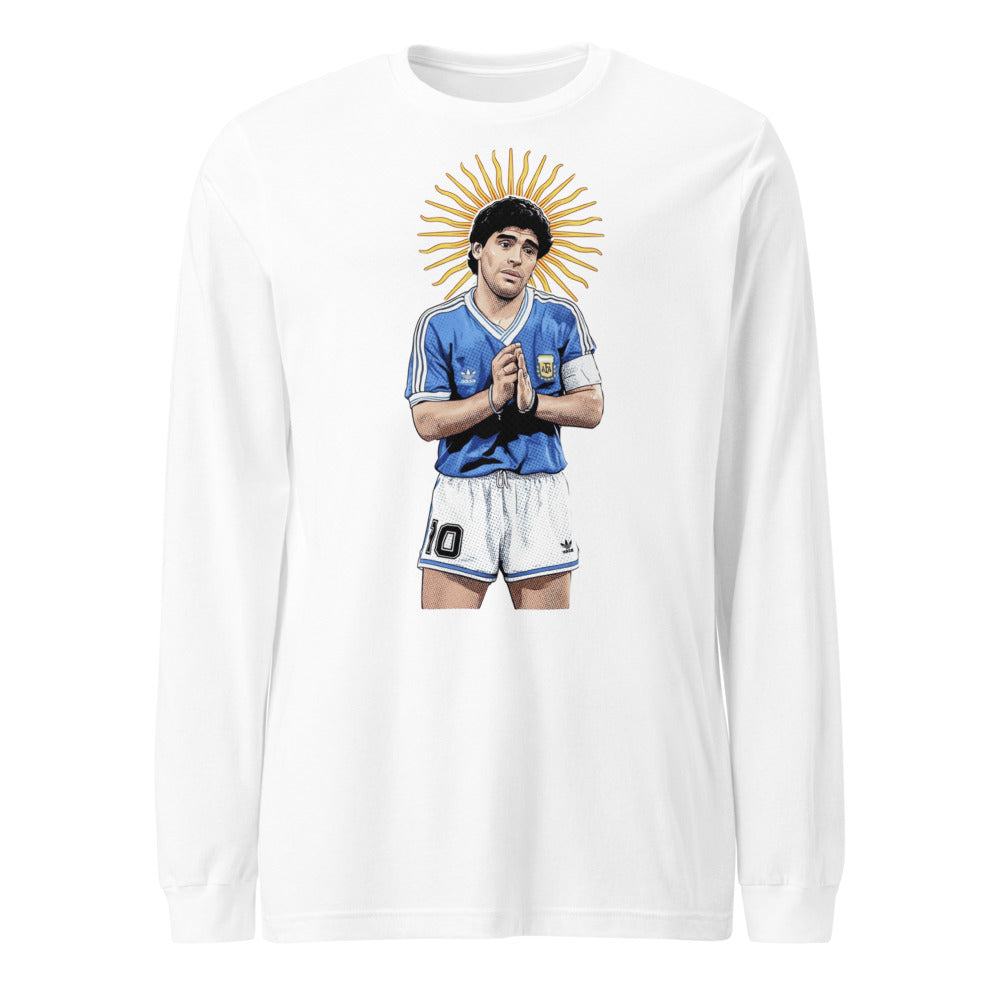Manga Larga Diego Maradona Prayer Blanco