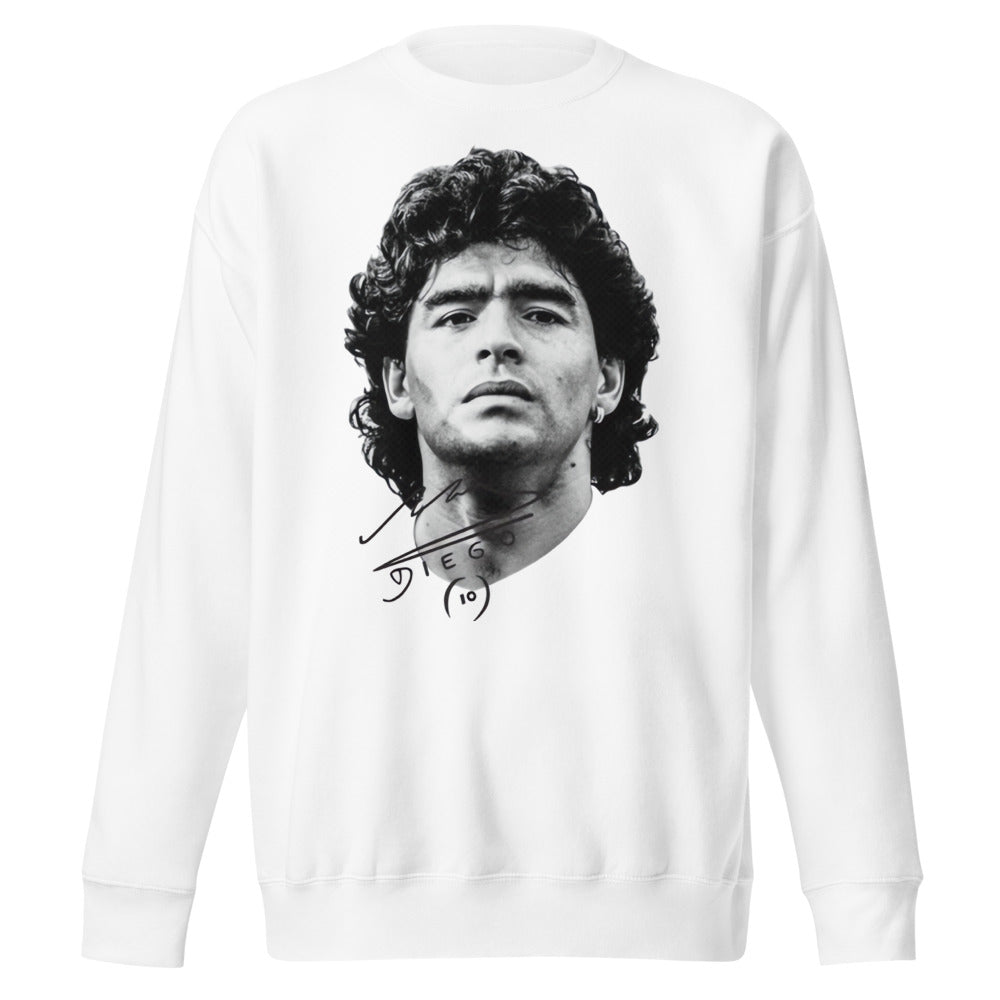 Suéter Diego Maradona Retrato Blanco