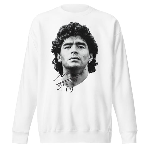 Suéter Diego Maradona Retrato Blanco