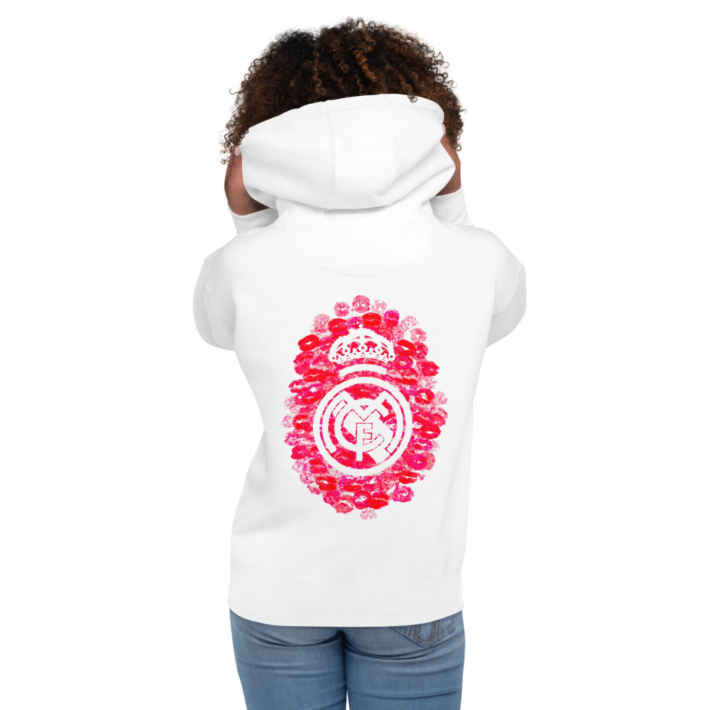 Hoodie Real Madrid Kisses - Modelo femenina espalda