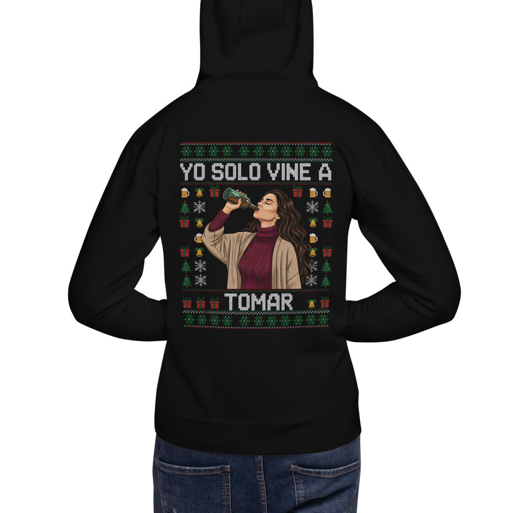 Hoodie Yo solo vine - Modelo masculino espalda