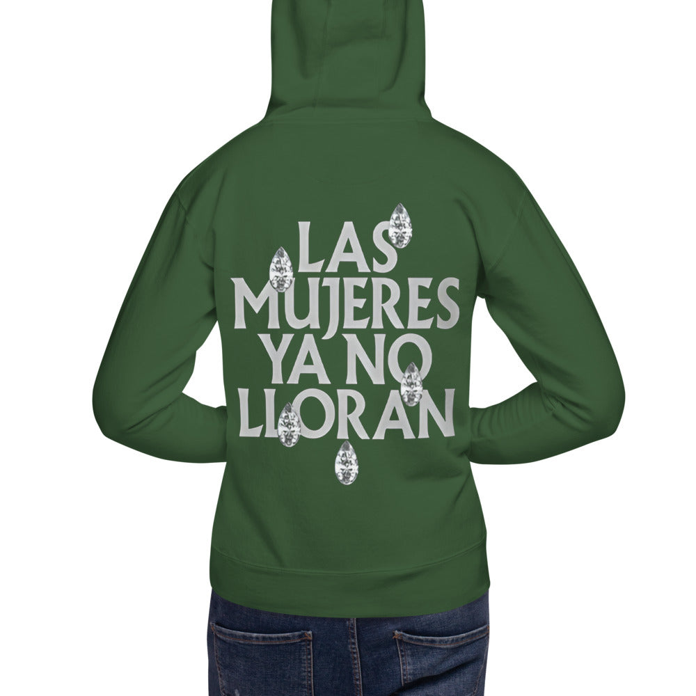 Hoodie Las mujeres ya no lloran - Modelo masculino espalda