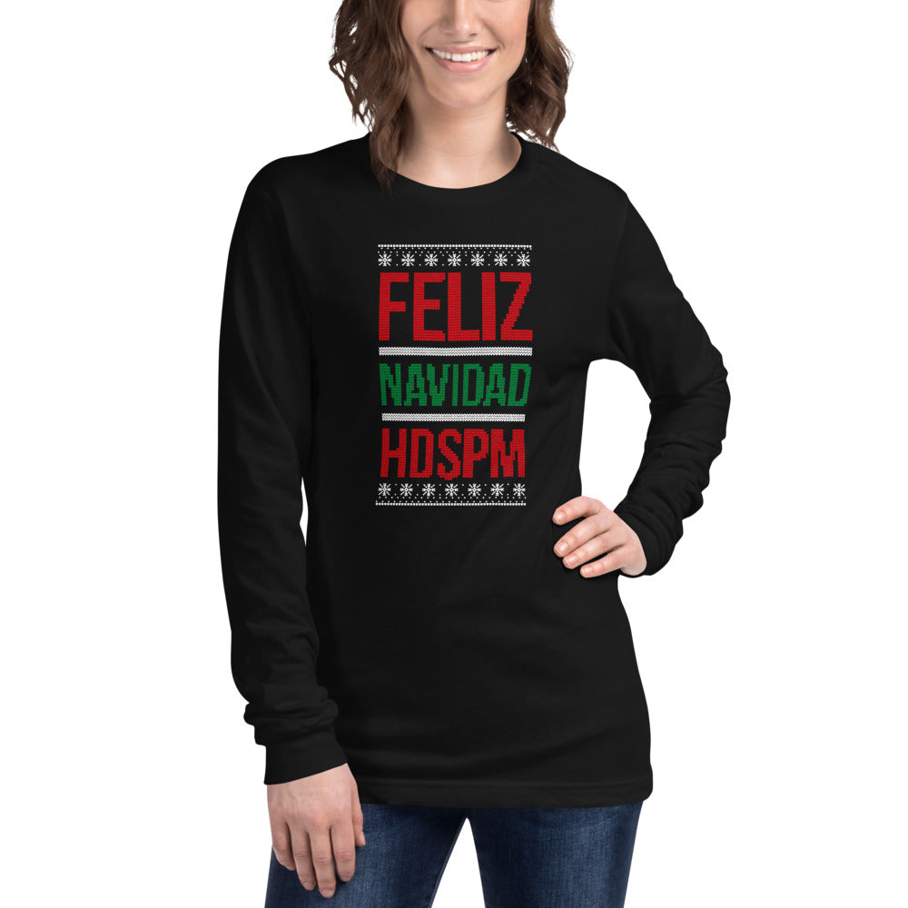 Manga Larga Feliz Navidad HDSPM - Modelo femenina