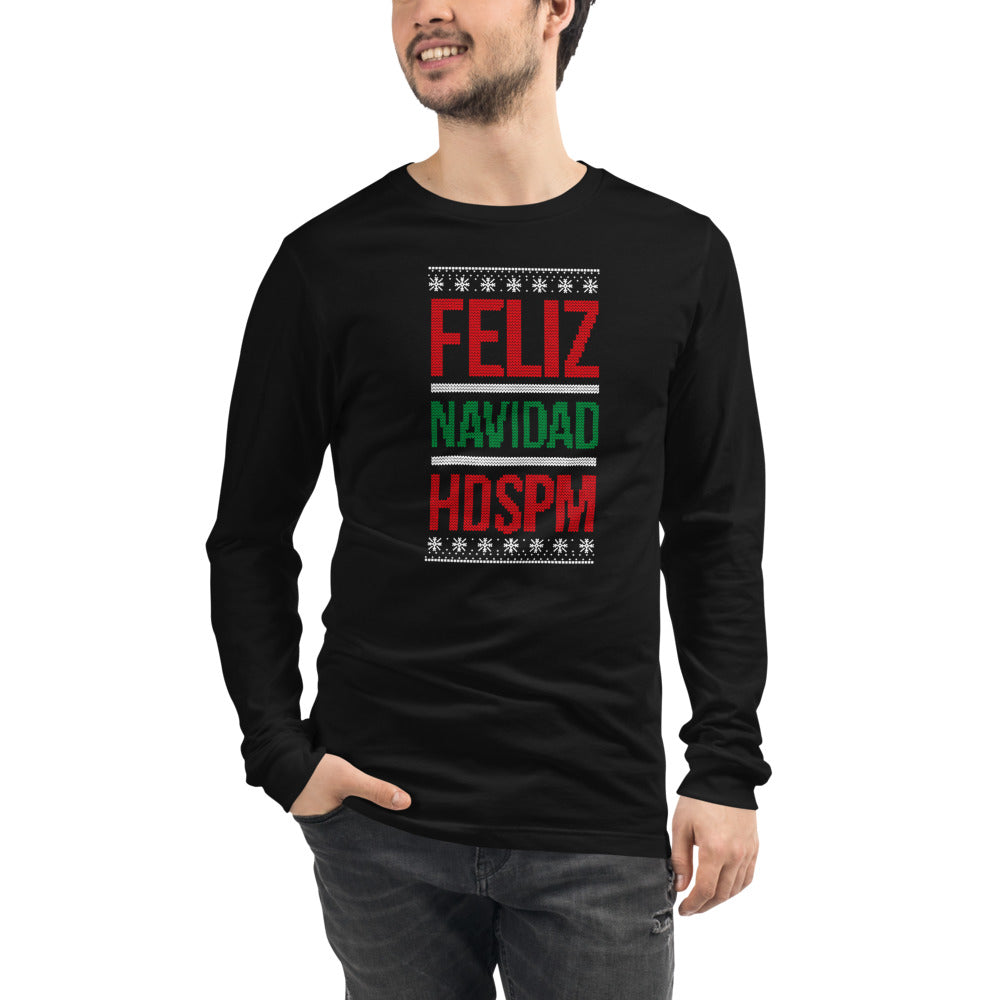 Manga Larga Feliz Navidad HDSPM - Modelo masculino
