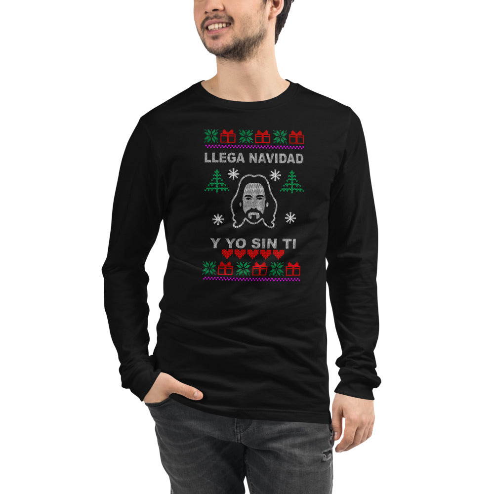 Manga Larga Llega Navidad - Modelo masculino