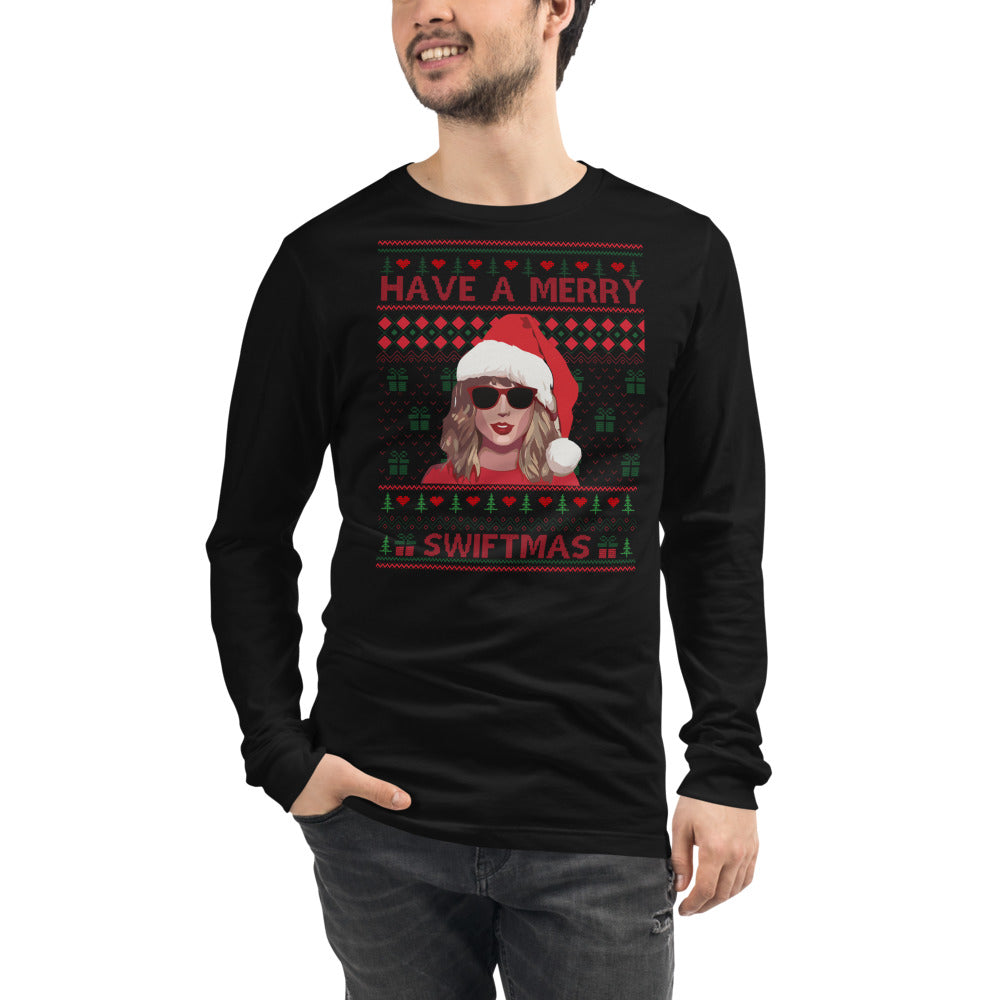 Manga Larga Merry Swiftmas to All - Modelo masculino