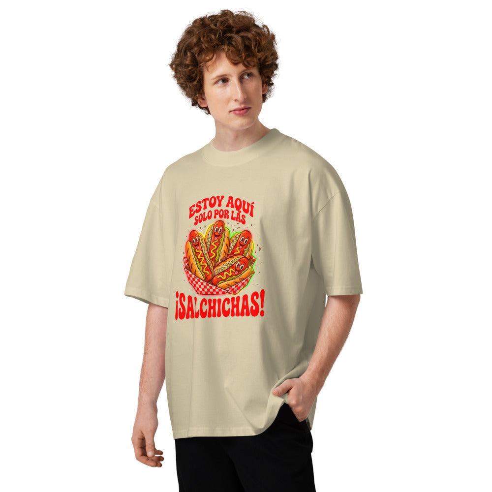 Oversize Estoy Aquí Solo Por Las Salchichas - Modelo masculino