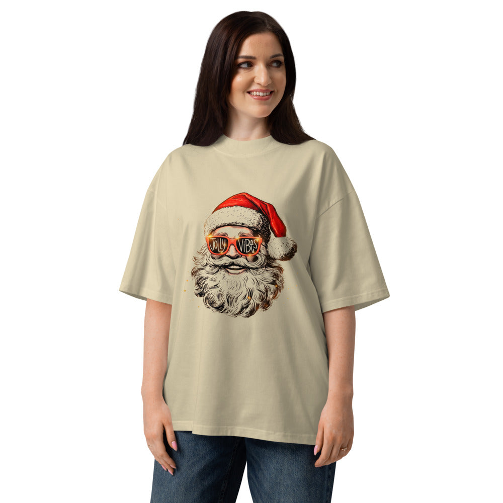 Oversize Jolly Vibes Santa Red Sunglasses - Modelo femenina