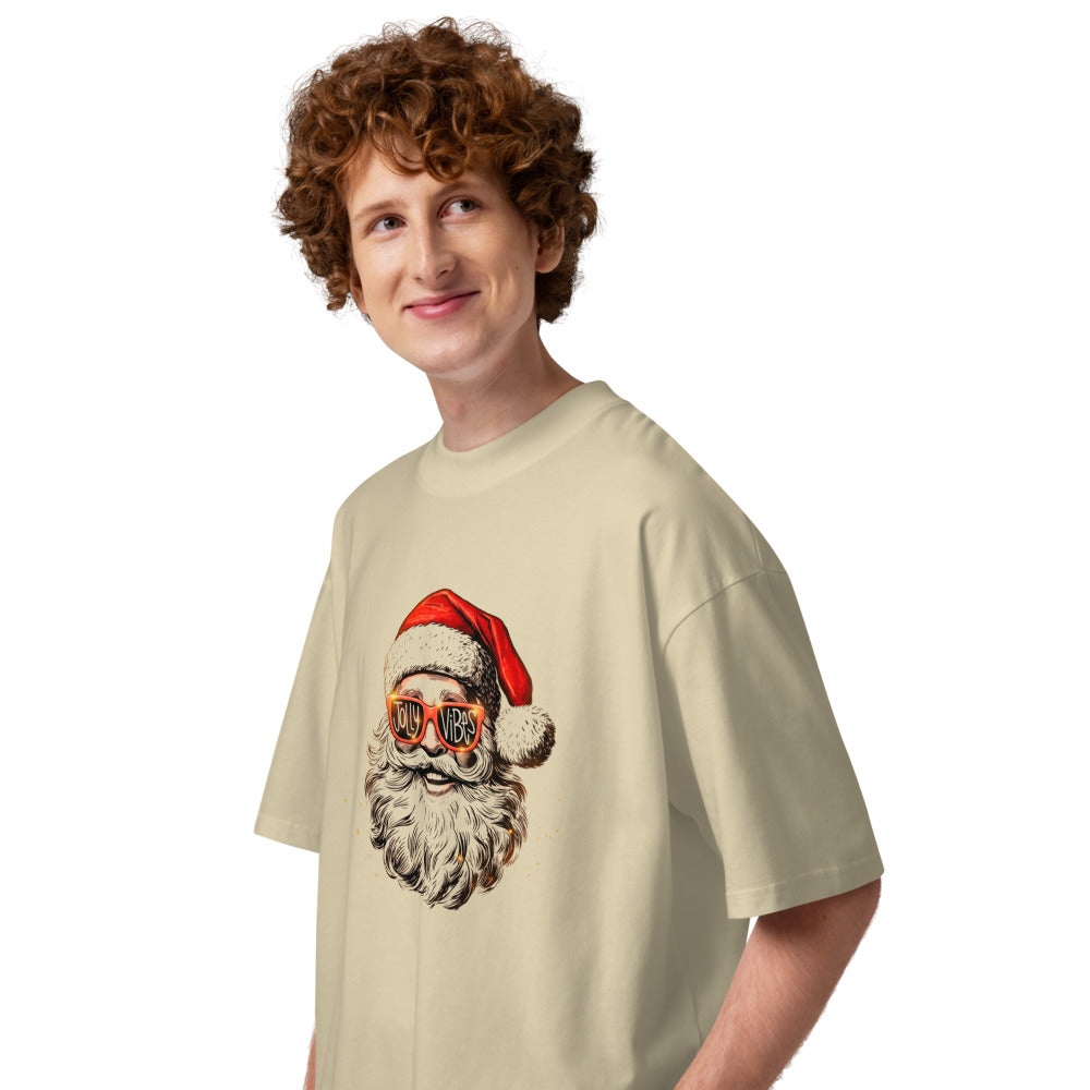Oversize Jolly Vibes Santa Red Sunglasses - Modelo masculino lateral