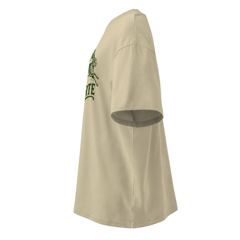 Oversize Suerte Liebre Saltando Verde - Lateral fantasma