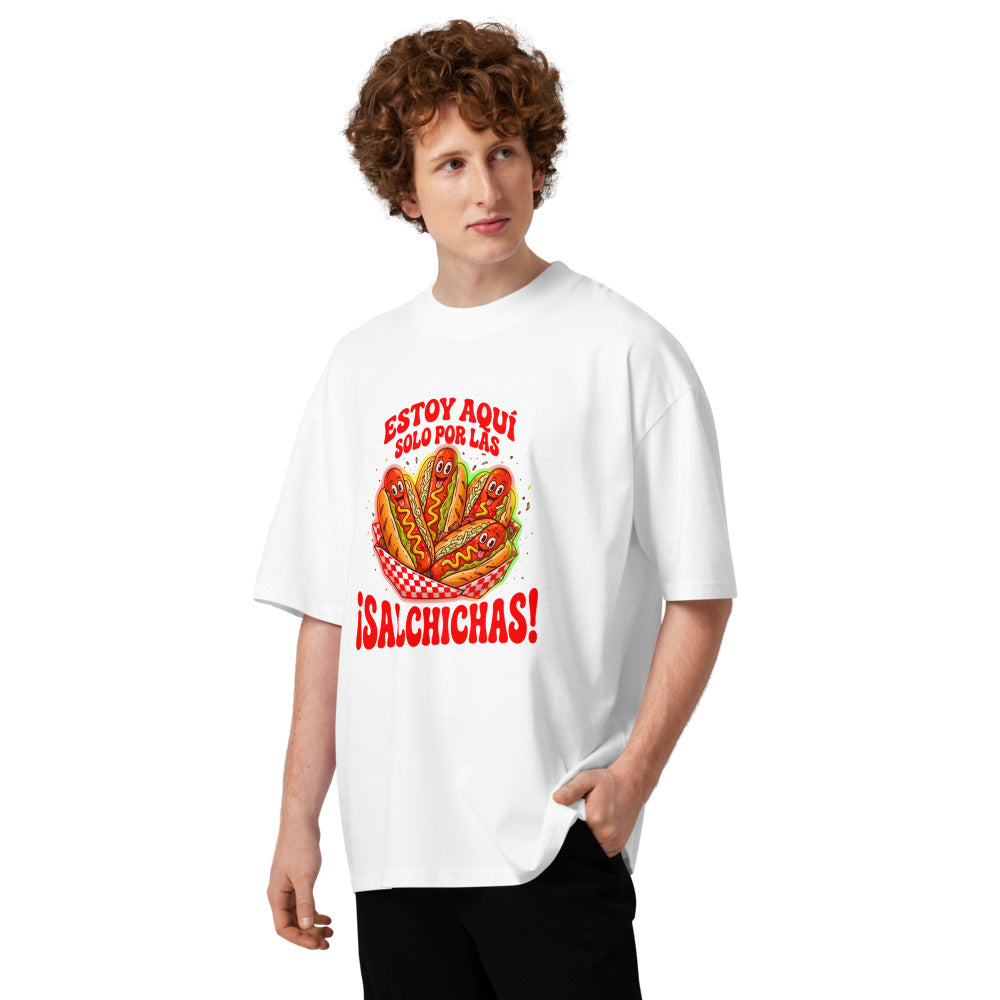Oversize Estoy Aquí Solo Por Las Salchichas - Modelo masculino