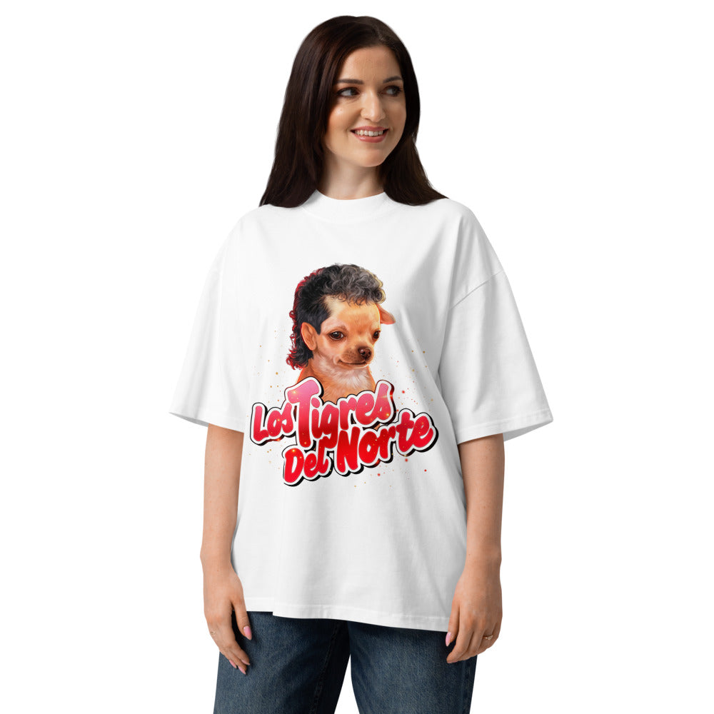 Oversize Los Tigres Del Norte Chihuahua Mullet - Modelo femenina