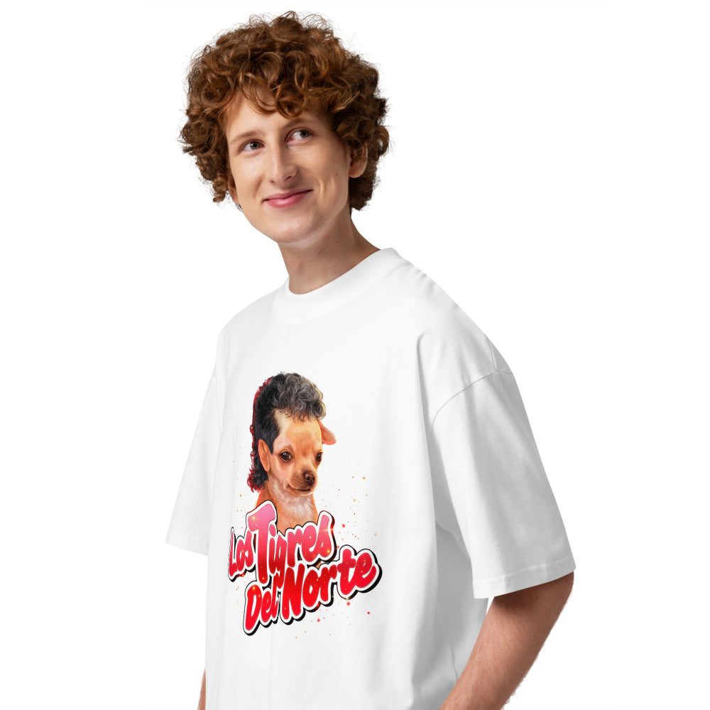 Oversize Los Tigres Del Norte Chihuahua Mullet - Modelo masculino lateral