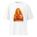 Oversize Sagrado Corazón Mujer Rubia Manto Dorado - Frente fantasma