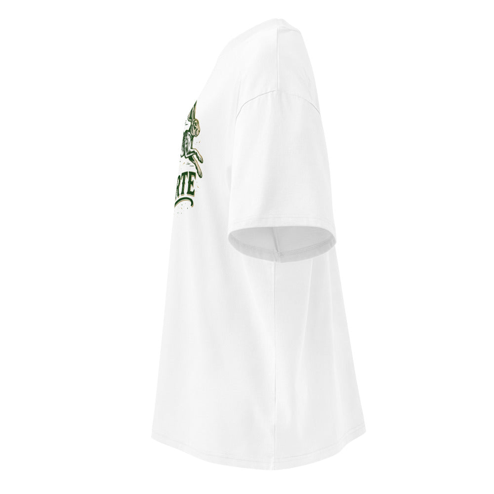 Oversize Suerte Liebre Saltando Verde - Lateral fantasma