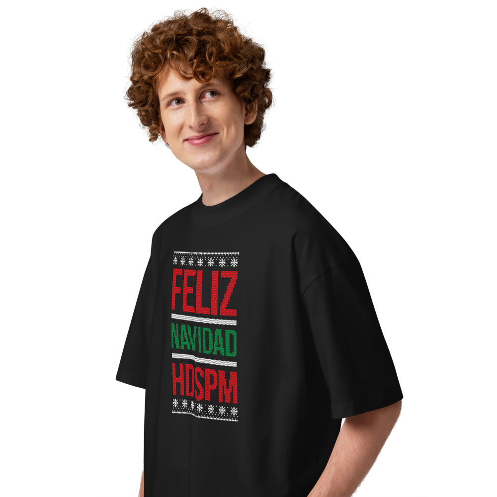 Oversize Feliz Navidad HDSPM - Modelo masculino lateral