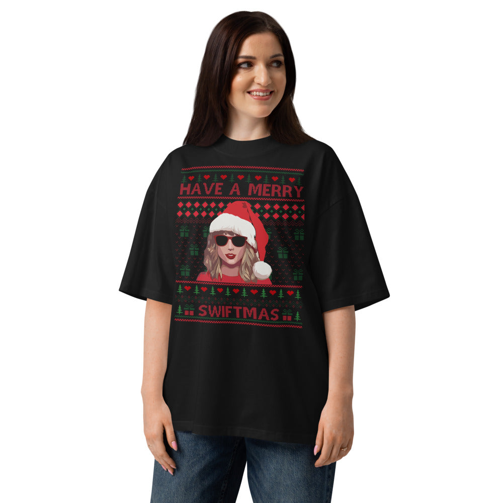 Oversize Merry Swiftmas to All - Modelo femenina