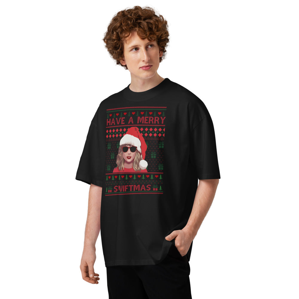 Oversize Merry Swiftmas to All - Modelo masculino
