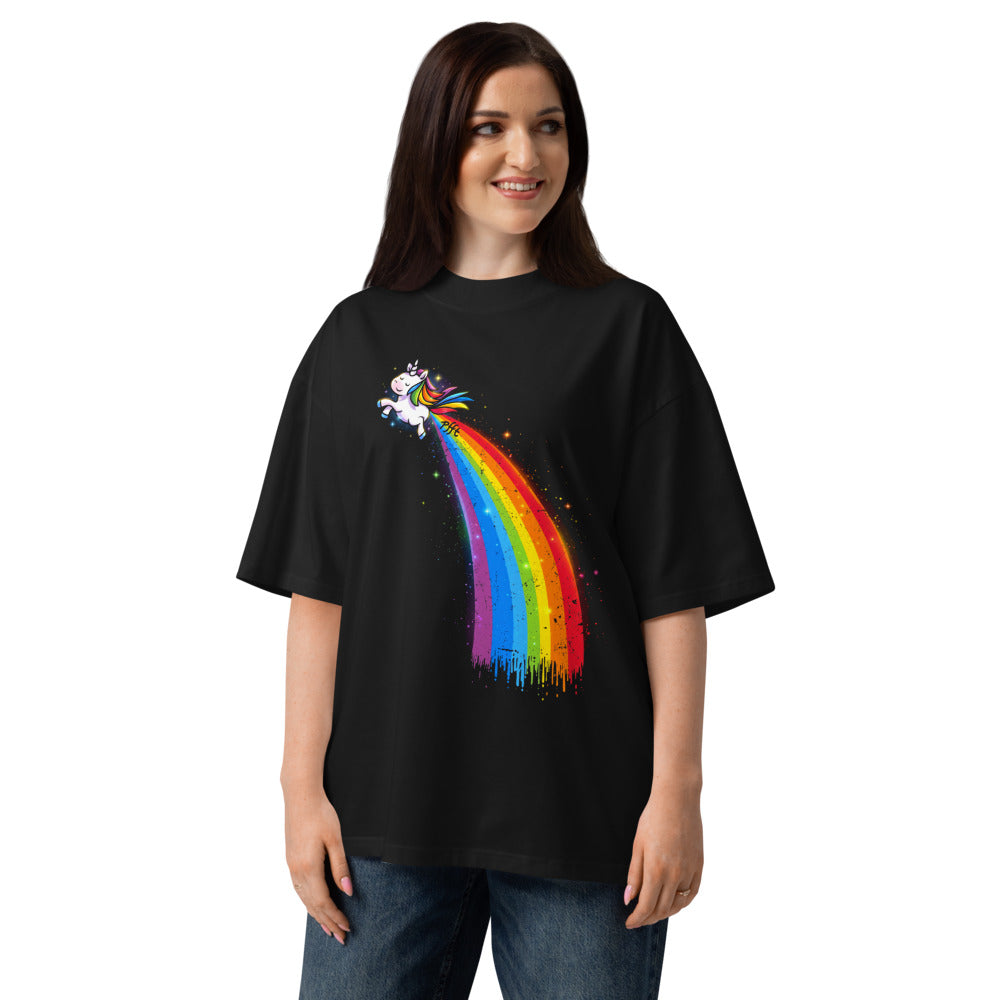 Oversize Unicorn Pfft Rainbow Trail - Modelo femenina