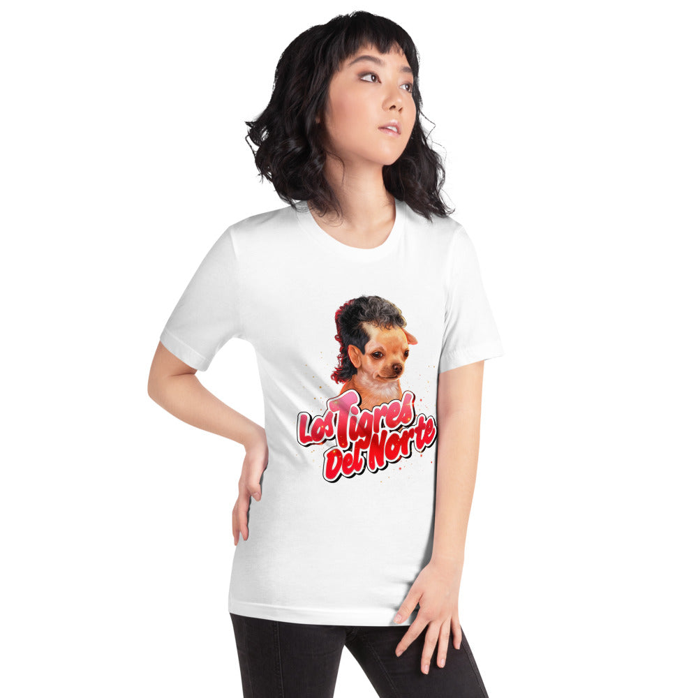 Playera Los Tigres Del Norte Chihuahua Mullet - Modelo femenina