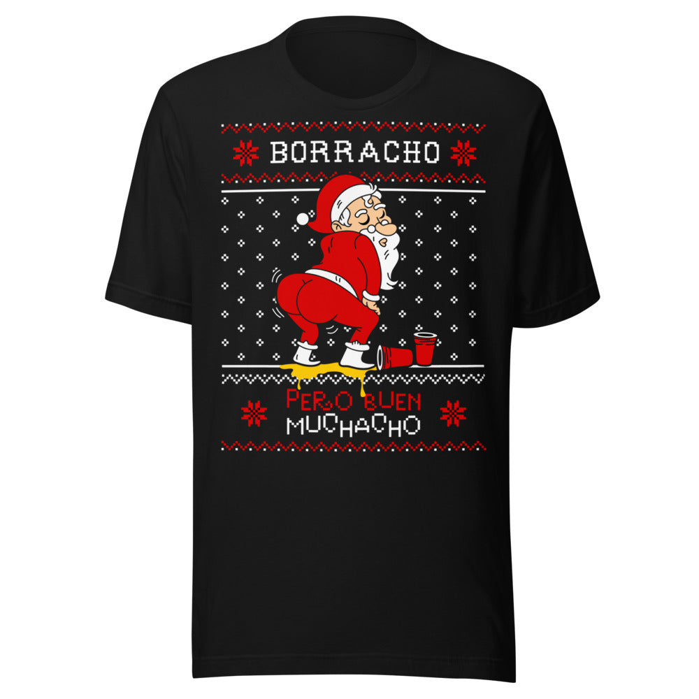 Playera Borracho Navideño - Frente grande