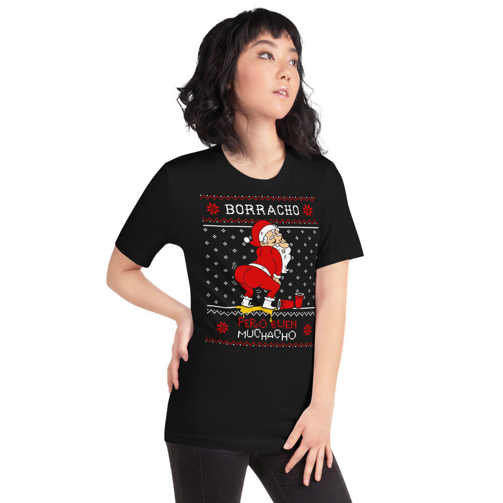 Playera Borracho Navideño - Modelo femenina
