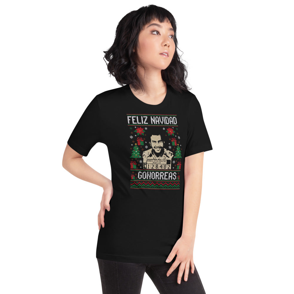 Playera Feliz Navidad Gono... - Modelo femenina
