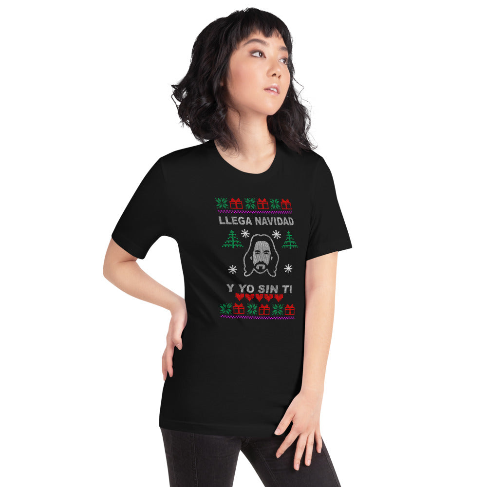 Playera Llega Navidad - Modelo femenina