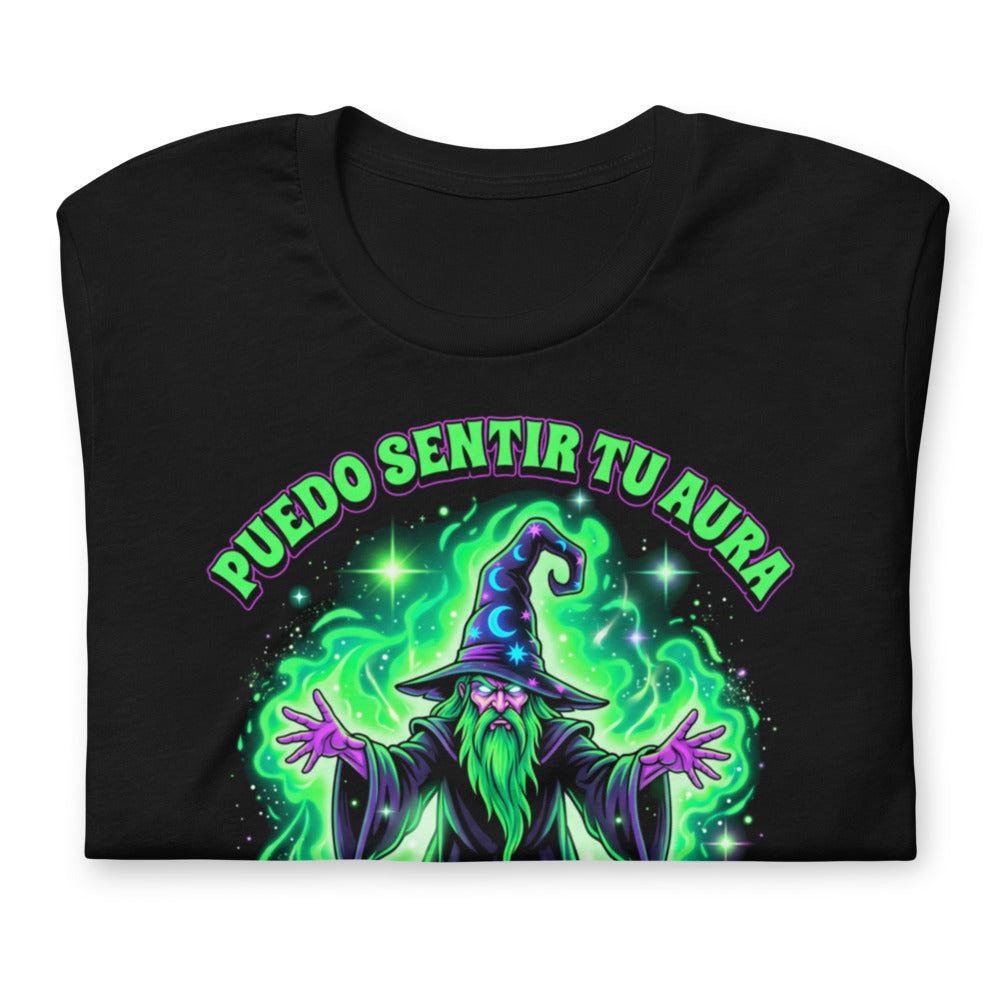 Playera Mago Verde Puedo Sentir Tu Aura De Cerote - Doblado