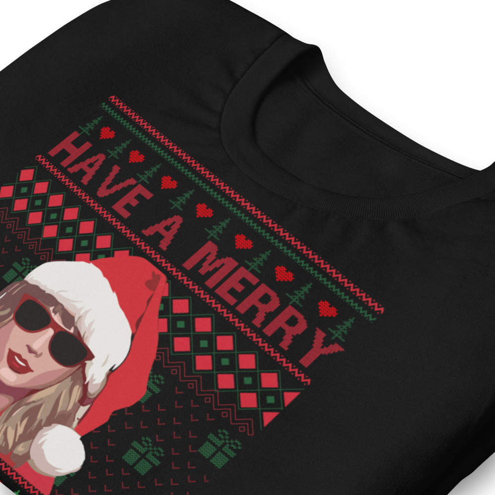 Playera Merry Swiftmas to All - Doblado zoom