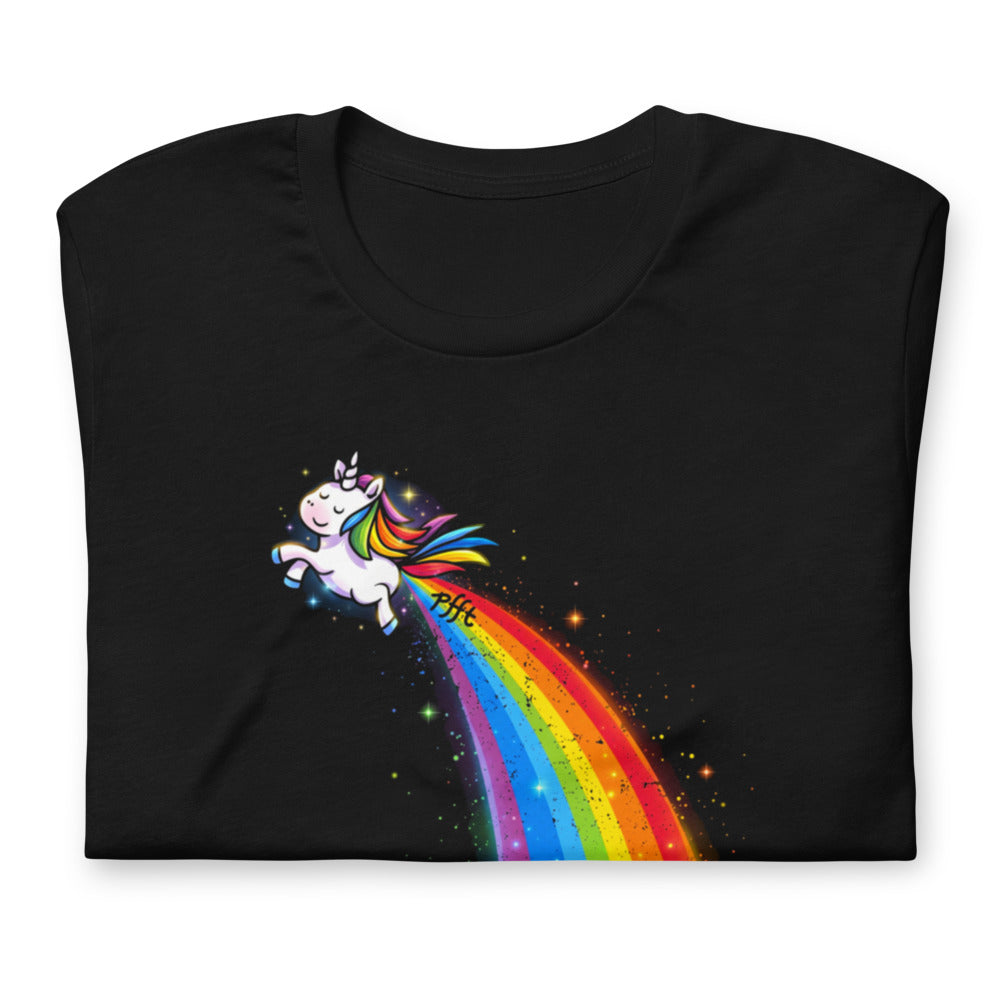 Playera Unicorn Pfft Rainbow Trail - Doblado