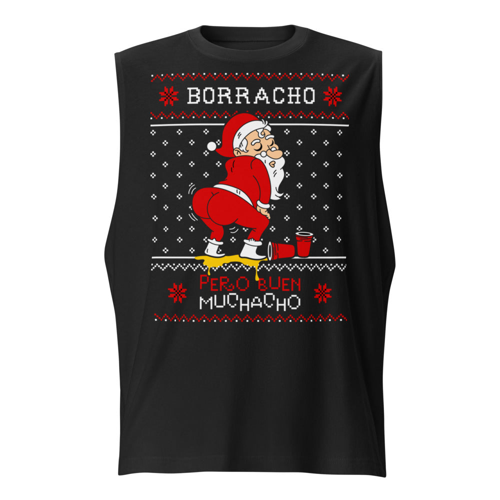 Sin mangas Borracho Navideño - Frente