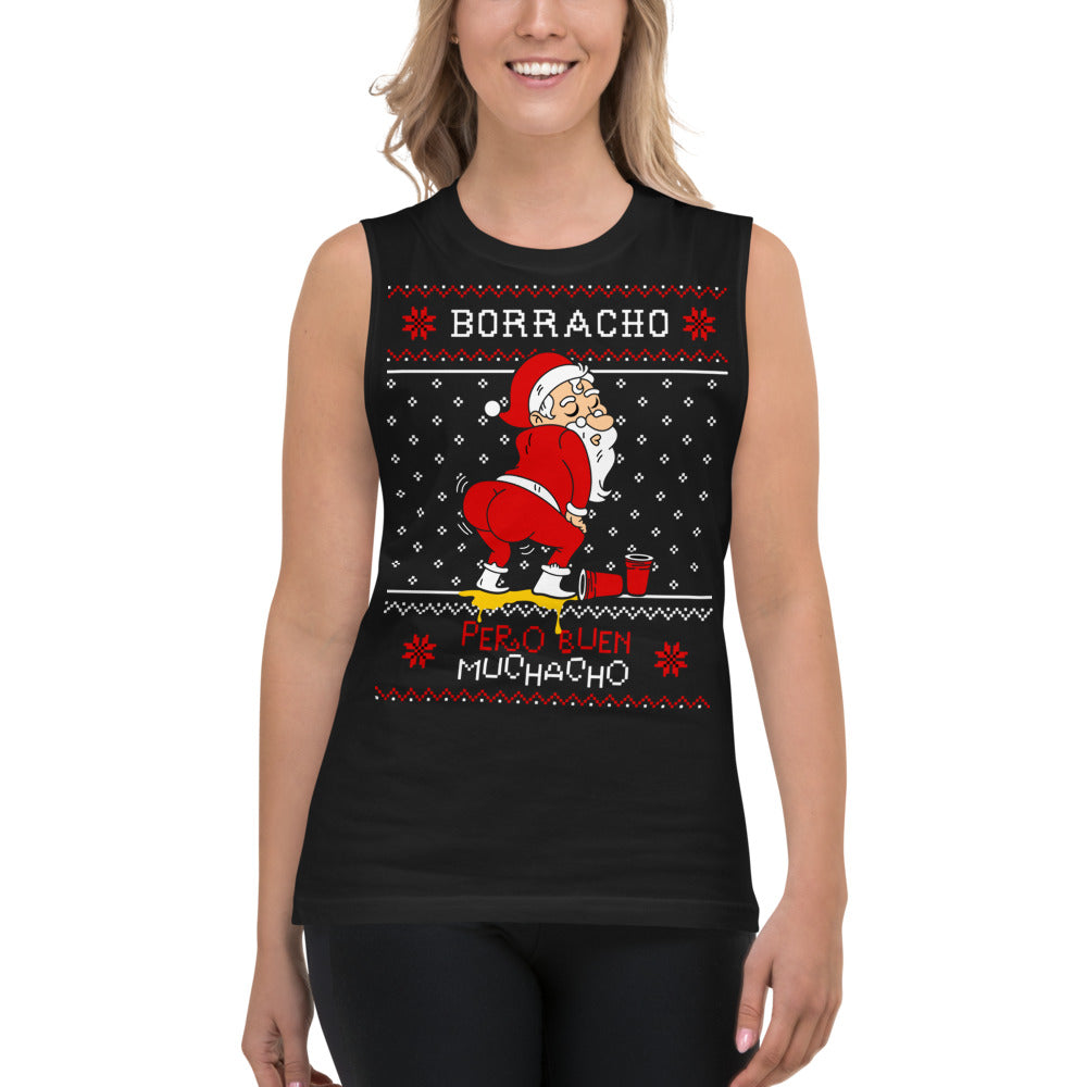 Sin mangas Borracho Navideño - Modelo femenina
