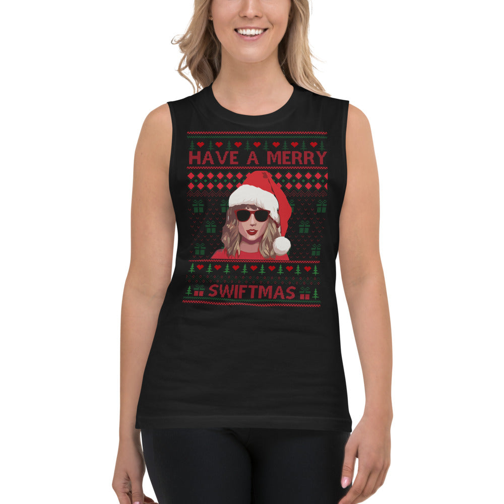 Sin mangas Merry Swiftmas to All - Modelo femenina