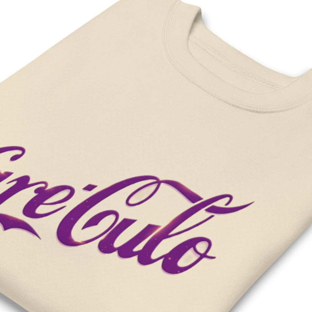 Suéter Parodia Refresco Letra Script Morado - Doblado zoom