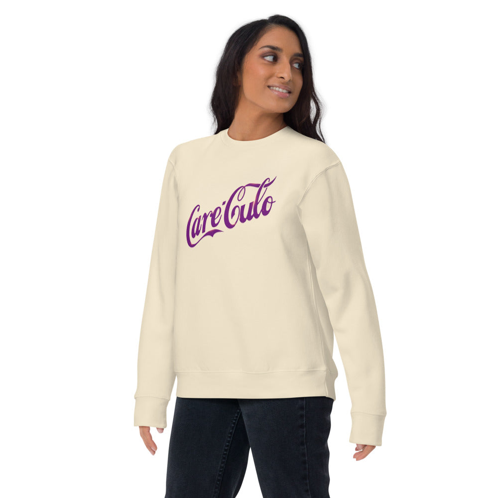 Suéter Parodia Refresco Letra Script Morado - Lifestyle mujer