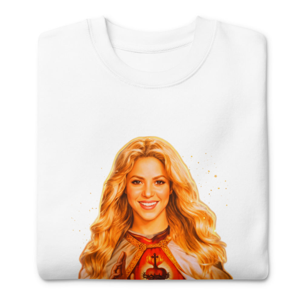Suéter Sagrado Corazón Mujer Rubia Manto Dorado - Doblado