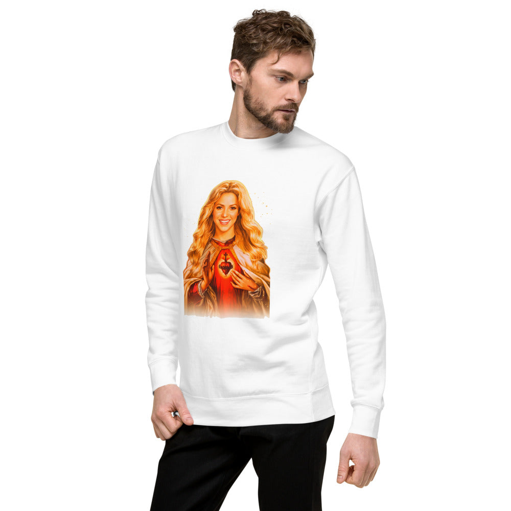 Suéter Sagrado Corazón Mujer Rubia Manto Dorado - Lateral izquierdo