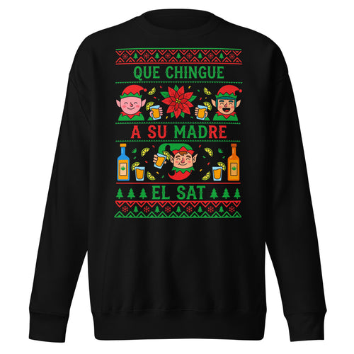 Elfos Navideños Brindis Ugly Sweater