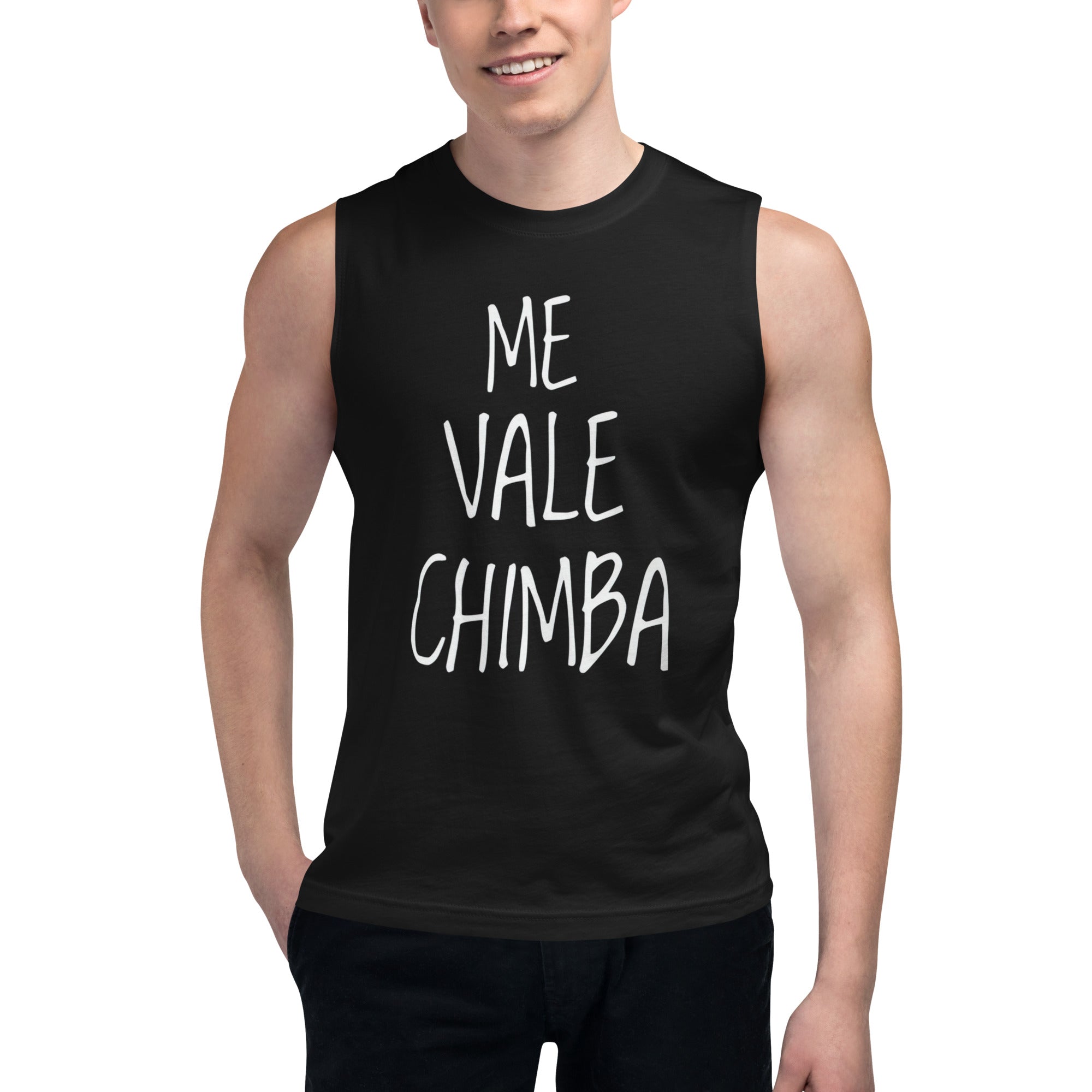 Camiseta sin mangas Me Vale Chimba: el emblema de orgullo colombiano con calidad excepcional y estampado que resiste el paso del tiempo.
