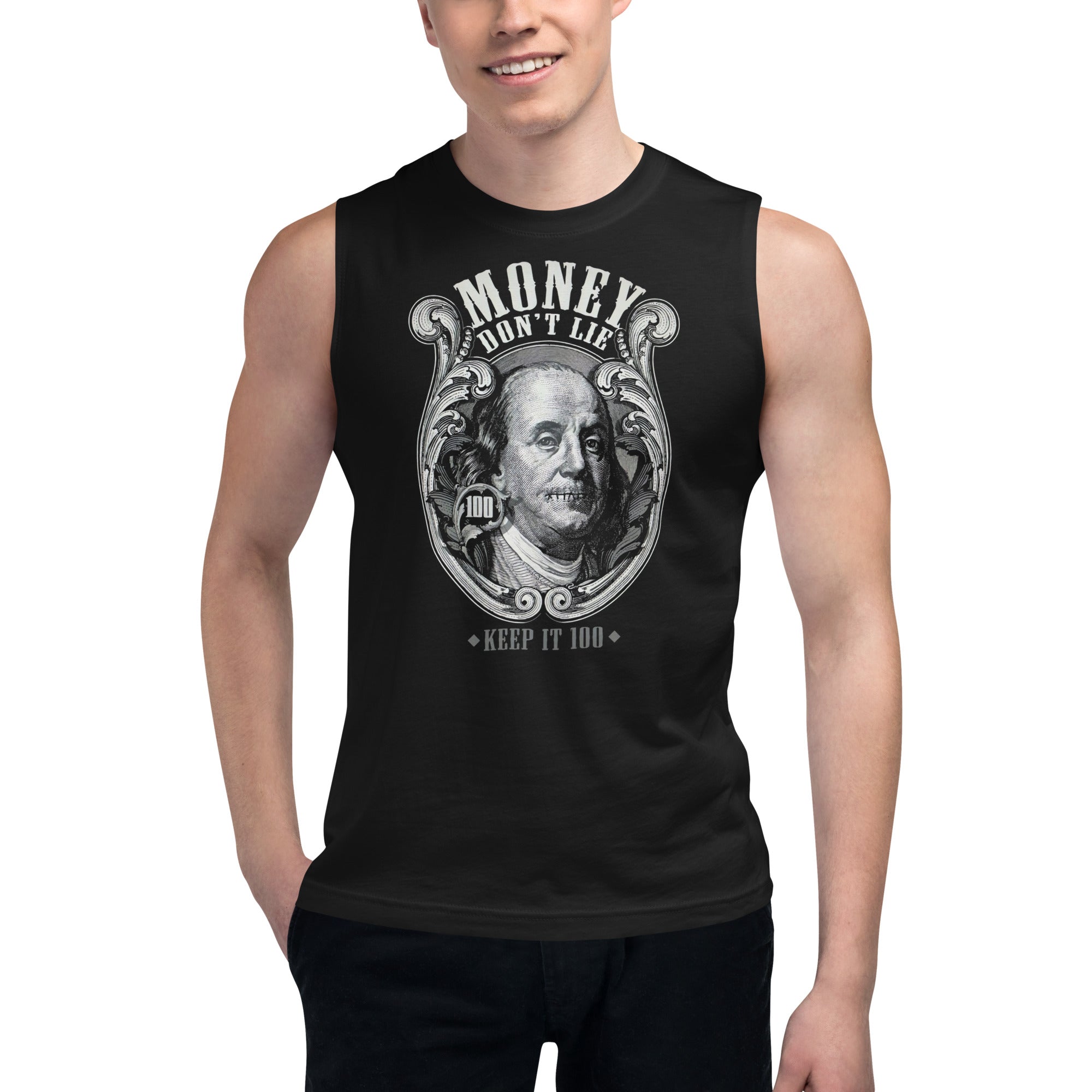 Camiseta sin mangas Money Don't Lie, Descubre calidad excepcional y estampados duraderos. Encuentra estilo y orgullo en cada prenda!