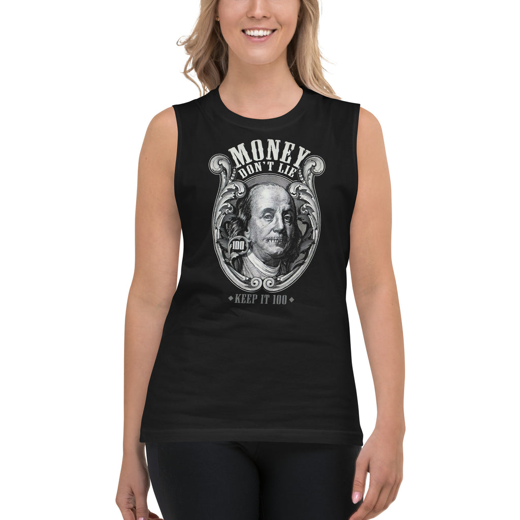 Camiseta sin mangas Money Don't Lie, Descubre calidad excepcional y estampados duraderos. Encuentra estilo y orgullo en cada prenda!