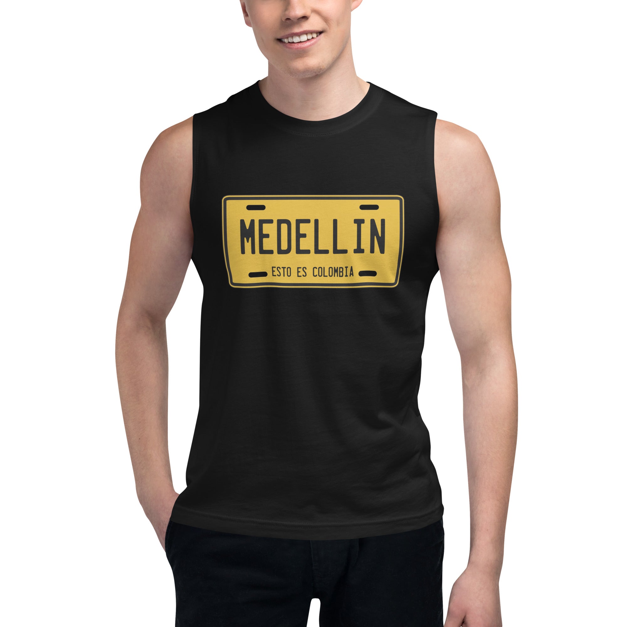 Camiseta sin mangas Medellín , Descubre calidad excepcional y estampados duraderos. Encuentra estilo y orgullo en cada prenda. Compra en LOSMIOS!