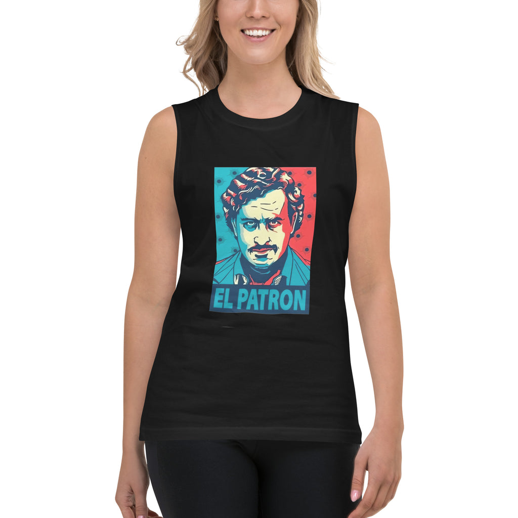 Camiseta sin mangas El Patrón: el emblema de orgullo colombiano con calidad excepcional y estampado que resiste el paso del tiempo.