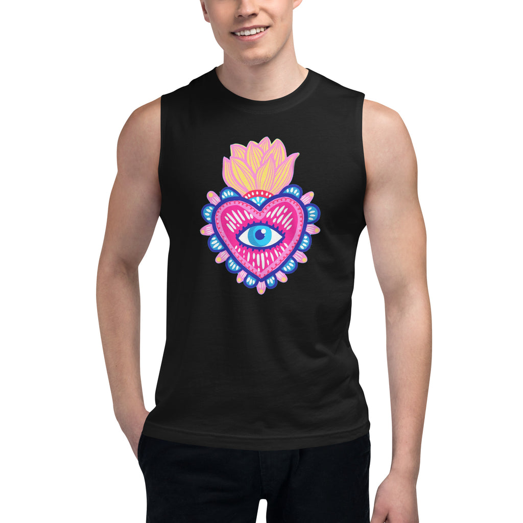 Camiseta sin mangas Corazón Sagrado, Descubre calidad excepcional y estampados duraderos. Encuentra estilo y orgullo en cada prenda.