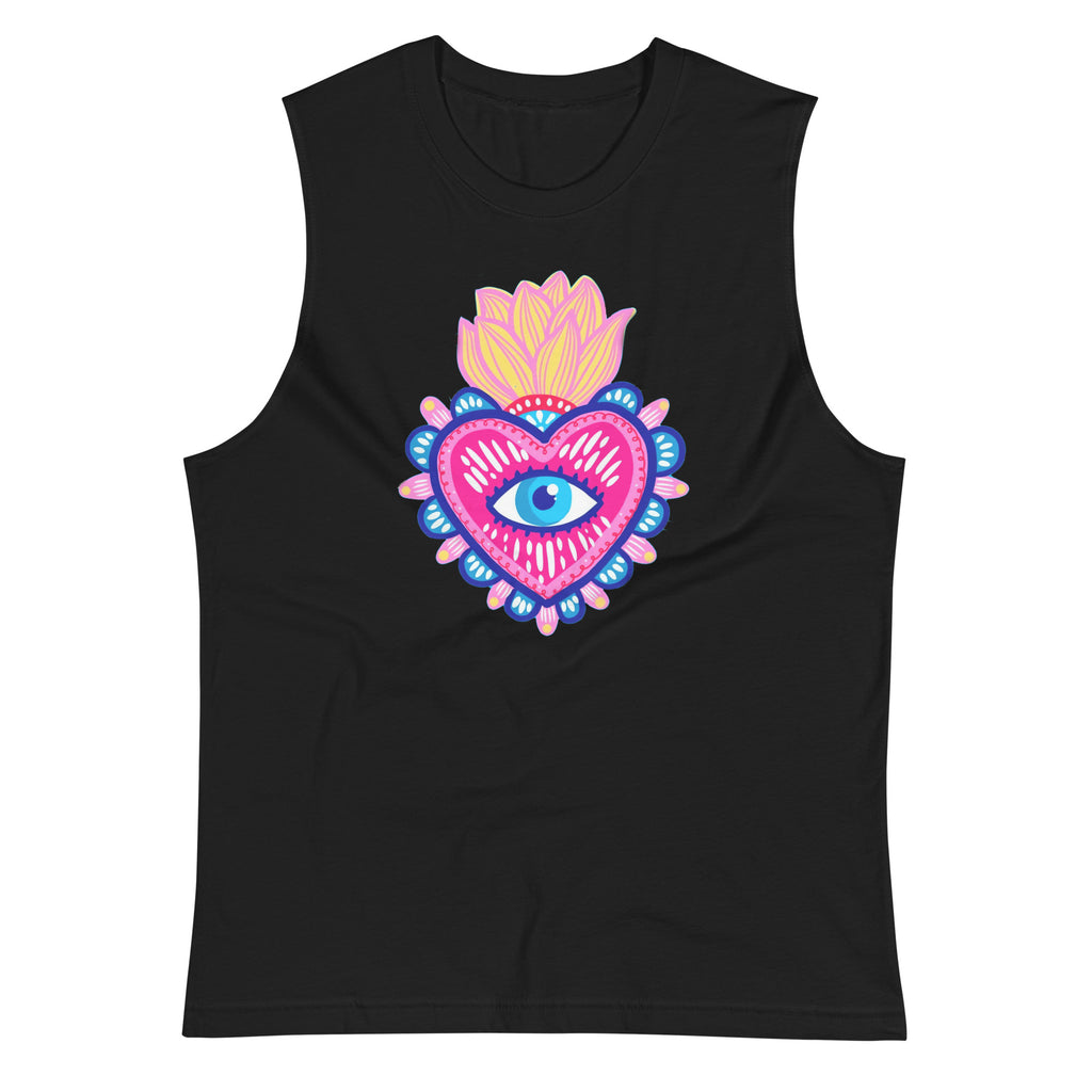 Camiseta sin mangas Corazón Sagrado, Descubre calidad excepcional y estampados duraderos. Encuentra estilo y orgullo en cada prenda.