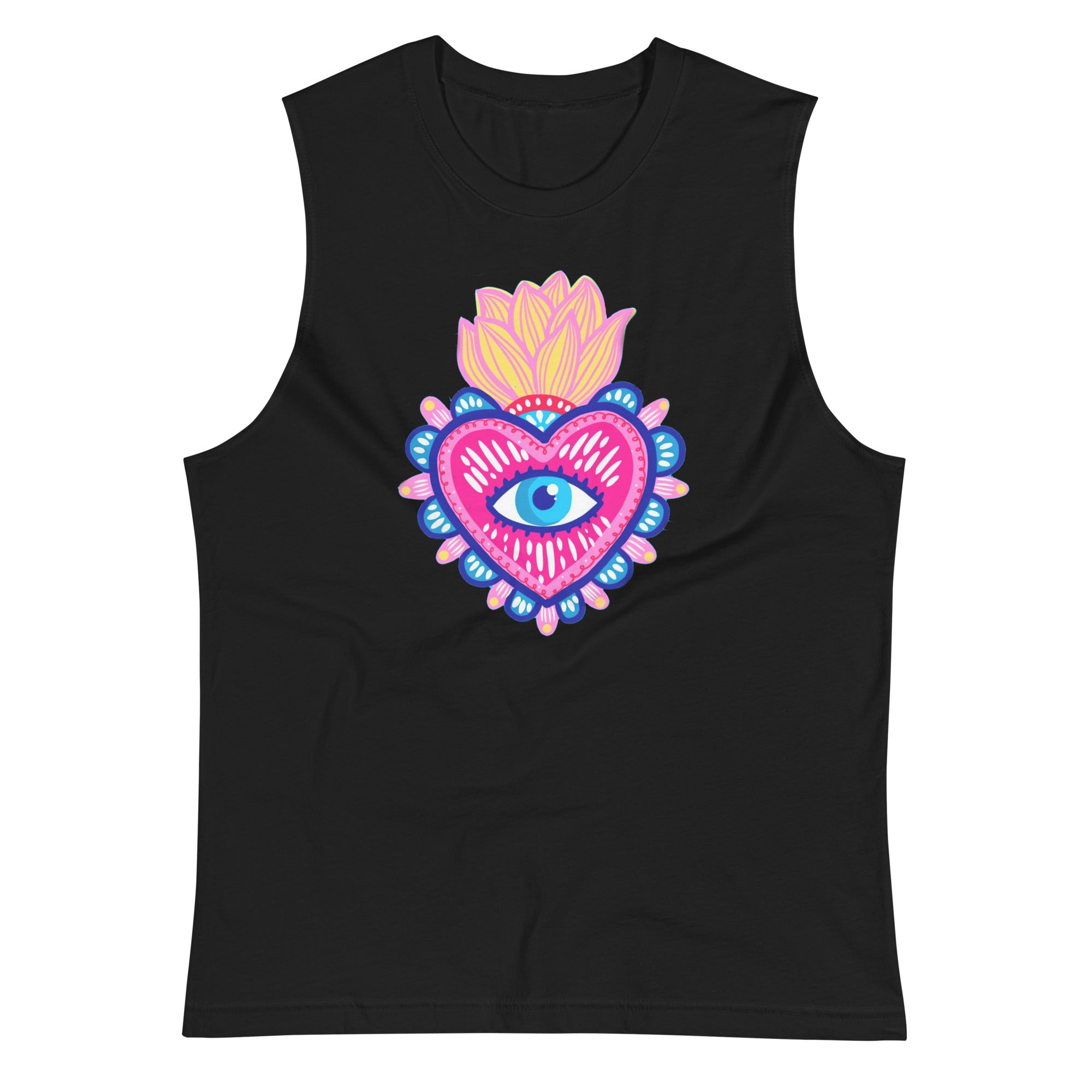 Camiseta sin mangas Corazón Sagrado, Descubre calidad excepcional y estampados duraderos. Encuentra estilo y orgullo en cada prenda.