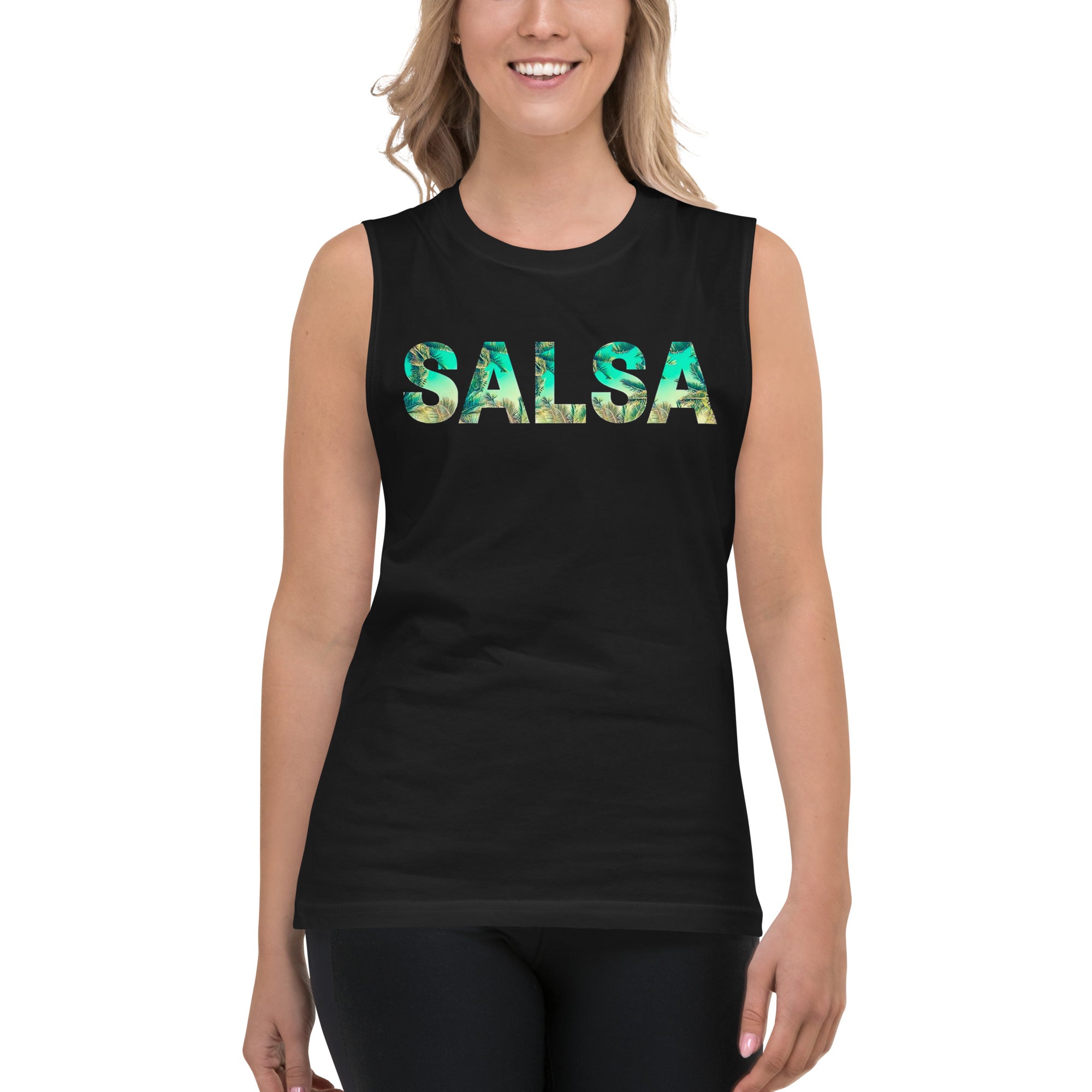Camiseta sin mangas Salsa Tropical, Descubre calidad excepcional y estampados duraderos. Encuentra estilo y orgullo en cada prenda. Compra en LOSMIOS!