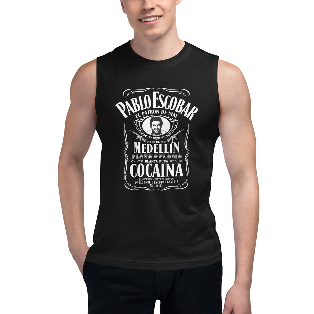 Camiseta sin mangas Pablo Escobar Whisky, Descubre calidad excepcional y estampados duraderos. Encuentra estilo y orgullo en cada prenda.