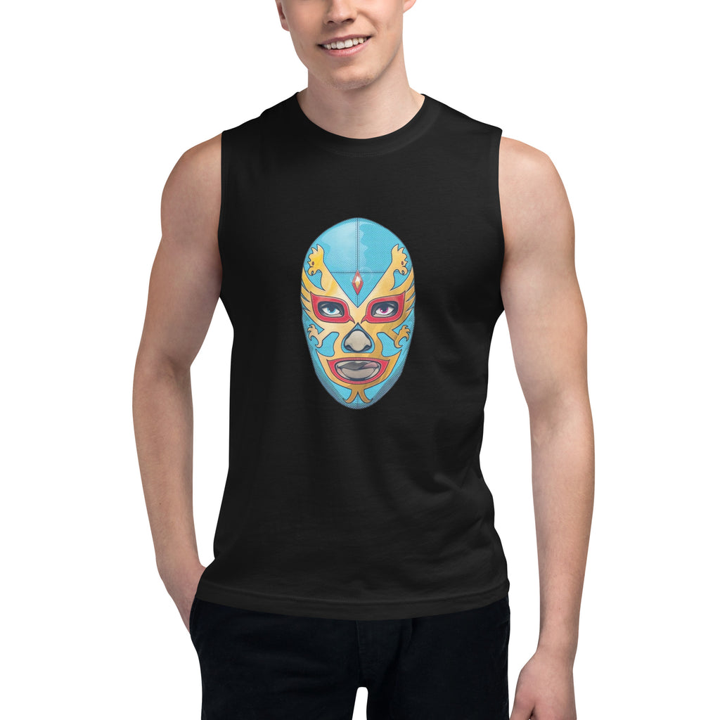Camiseta sin mangas Luchador Azul Celeste, Descubre calidad excepcional y estampados duraderos. Encuentra estilo y orgullo en cada prenda. 